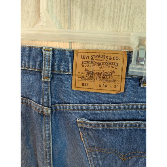 Vintage Levis Orange Tab 517 Jeans Men’s Bootcut Size 34x32 USA Made - Picture 7 of 11